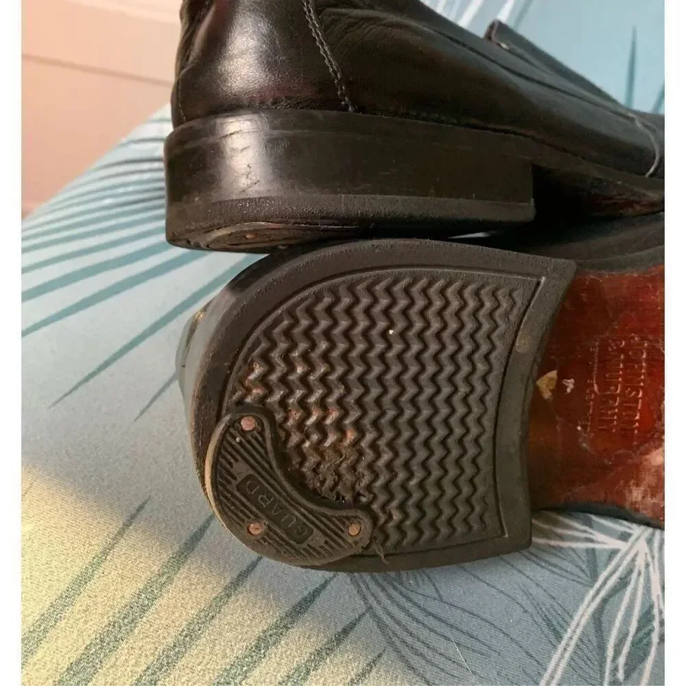 Johnston & Murphy LOAFER Black Leather Slip On Dress Shoes mens 13 M